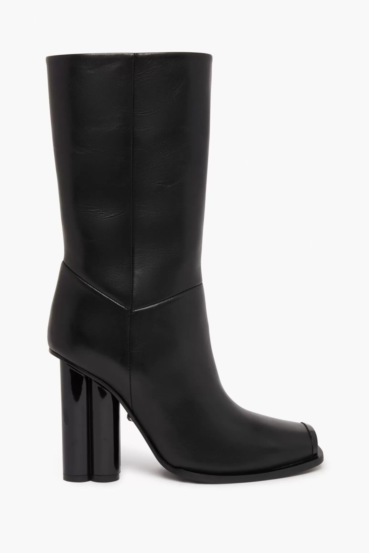 Women Sonia Rykiel Black Leather Midi Boots