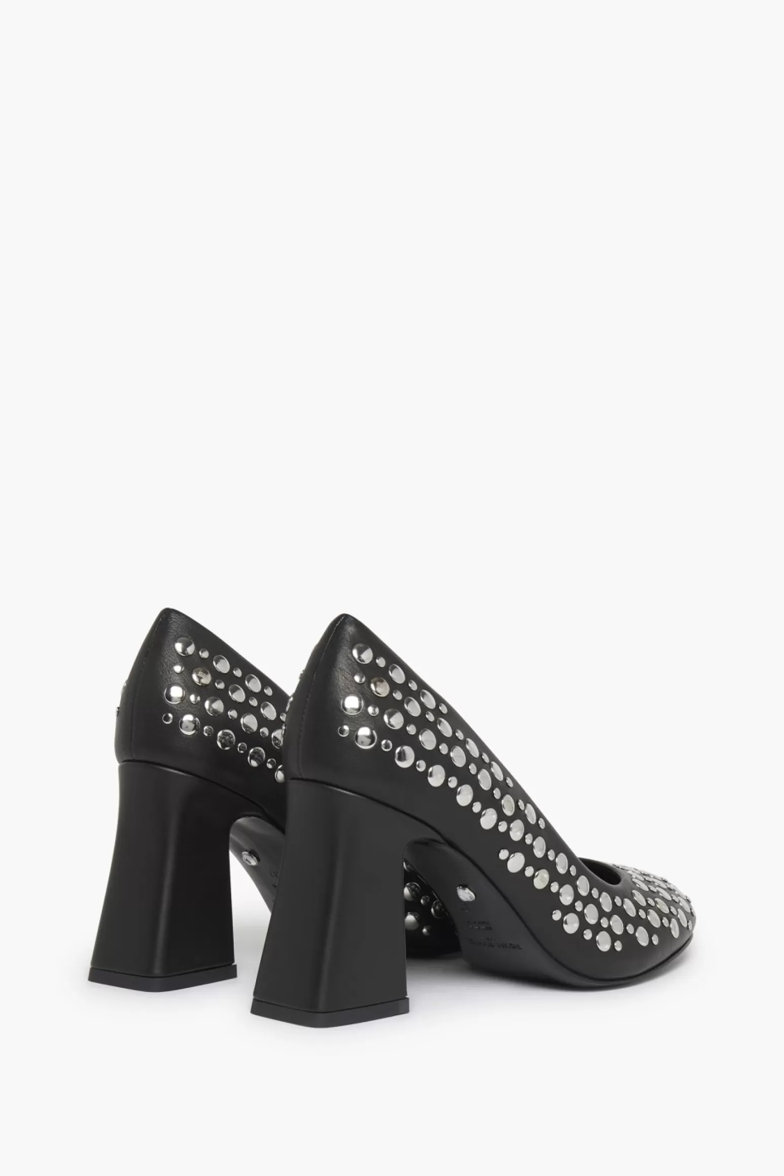 Women Sonia Rykiel Black Leather Pumps With Studs