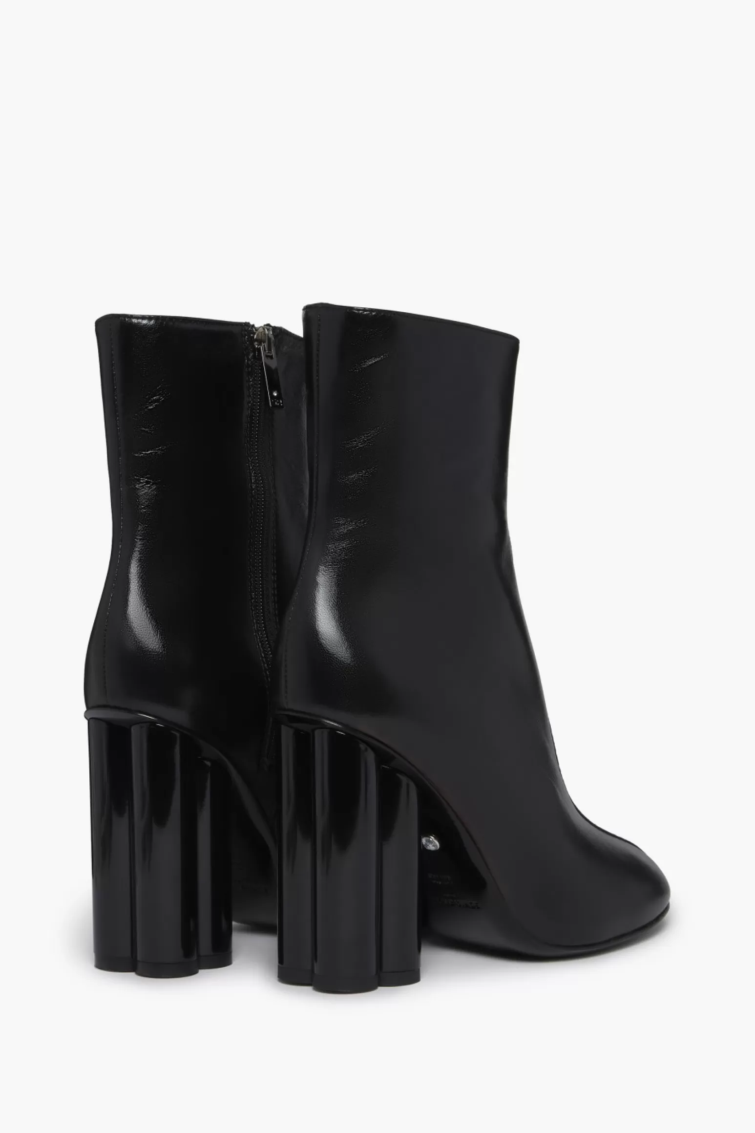 Women Sonia Rykiel Black Metallic Leather Ankle Boots