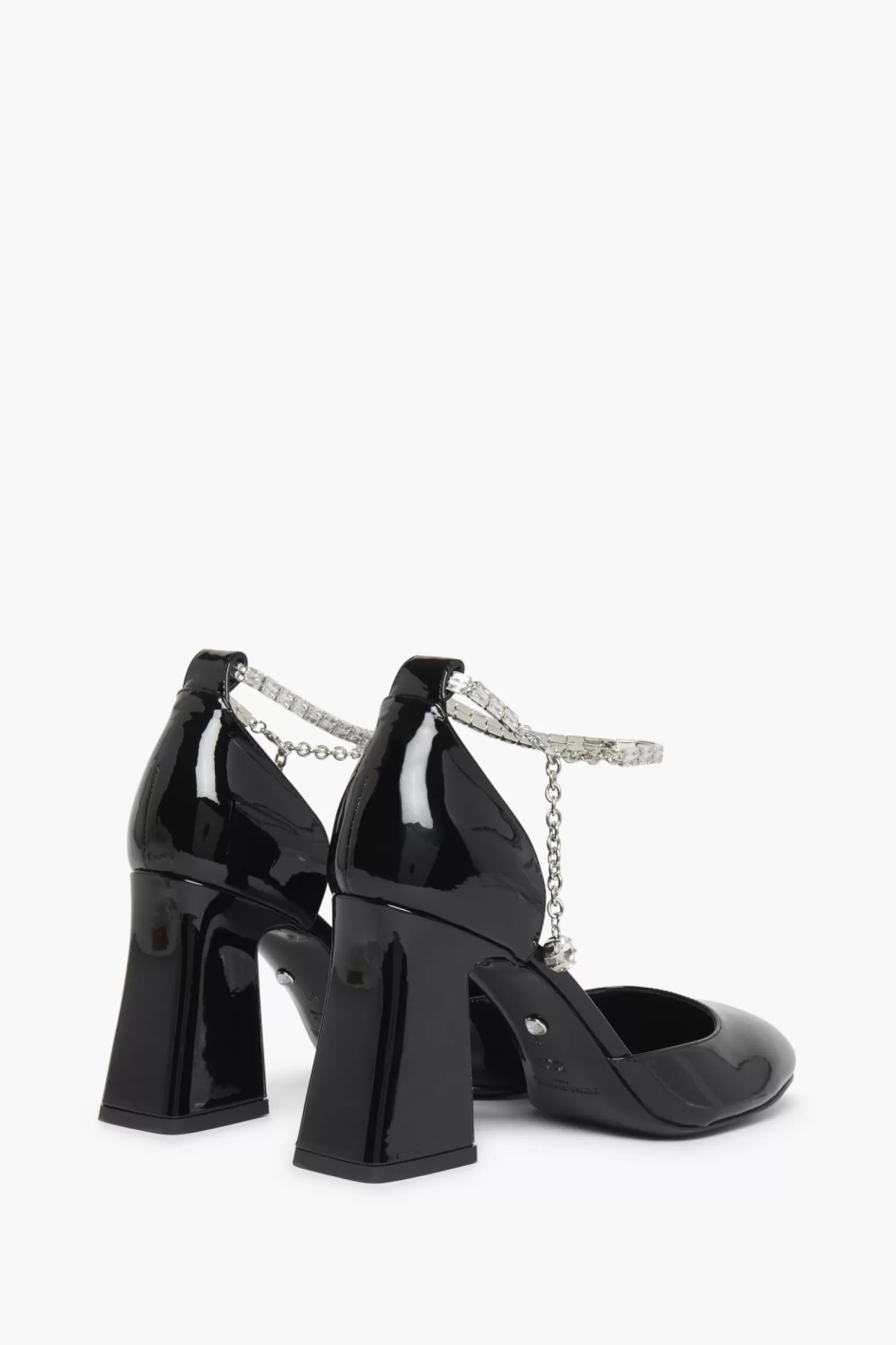 Women Sonia Rykiel Black Patent Leather Anklet D'Orsay