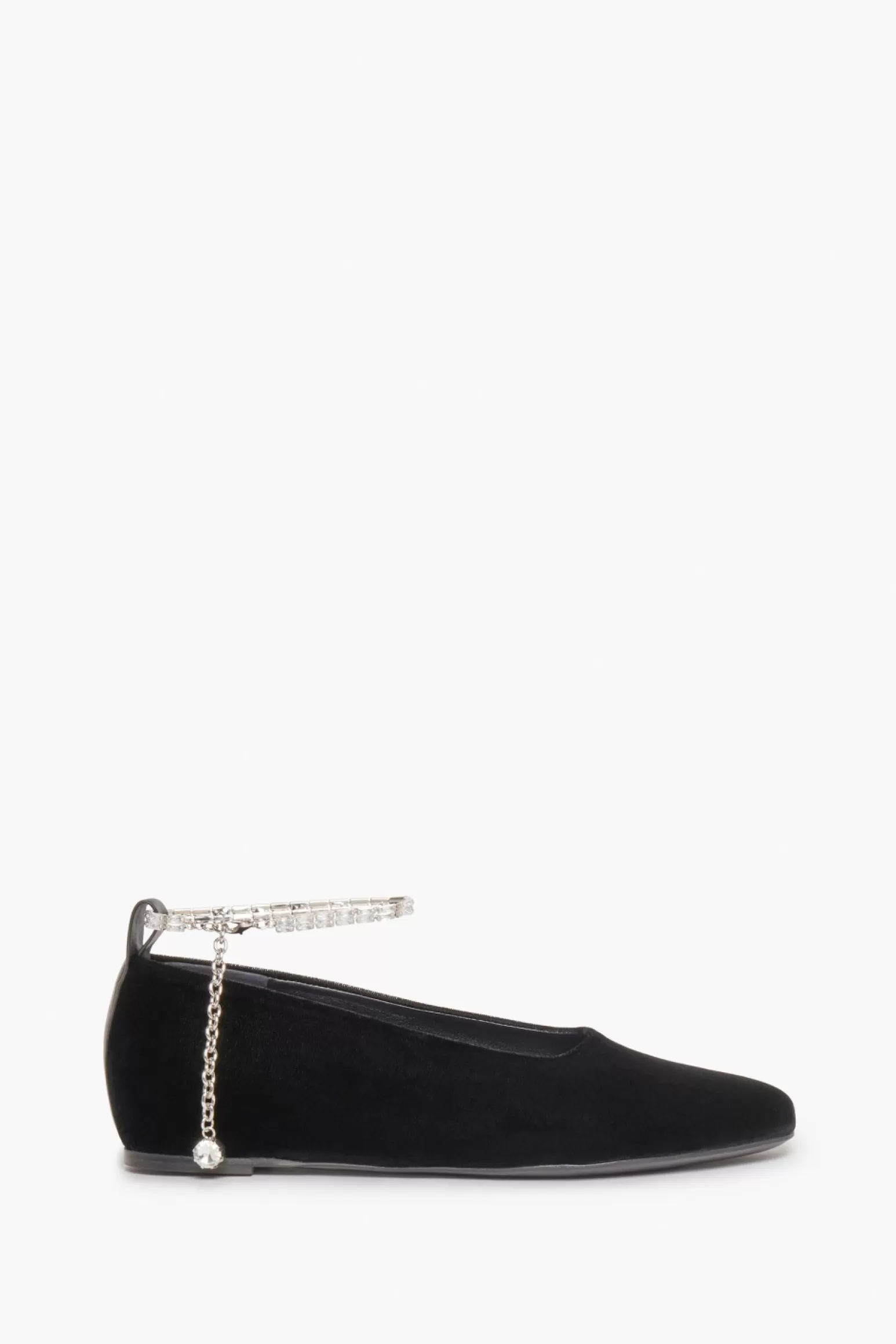 Women Sonia Rykiel Black Velvet Anklet Ballerinas