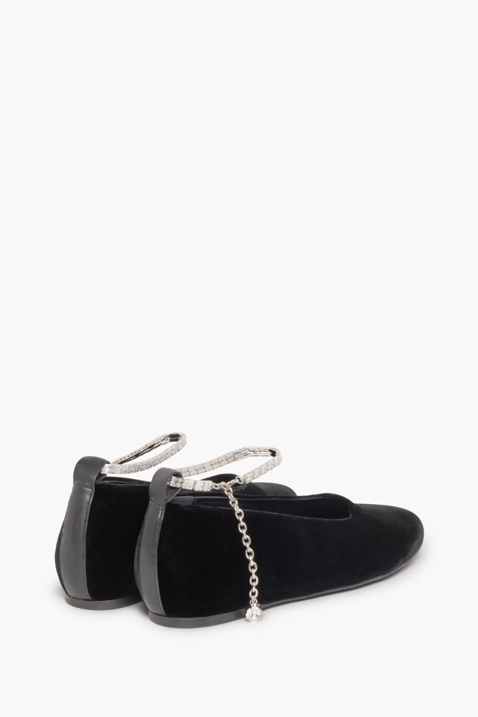 Women Sonia Rykiel Black Velvet Anklet Ballerinas