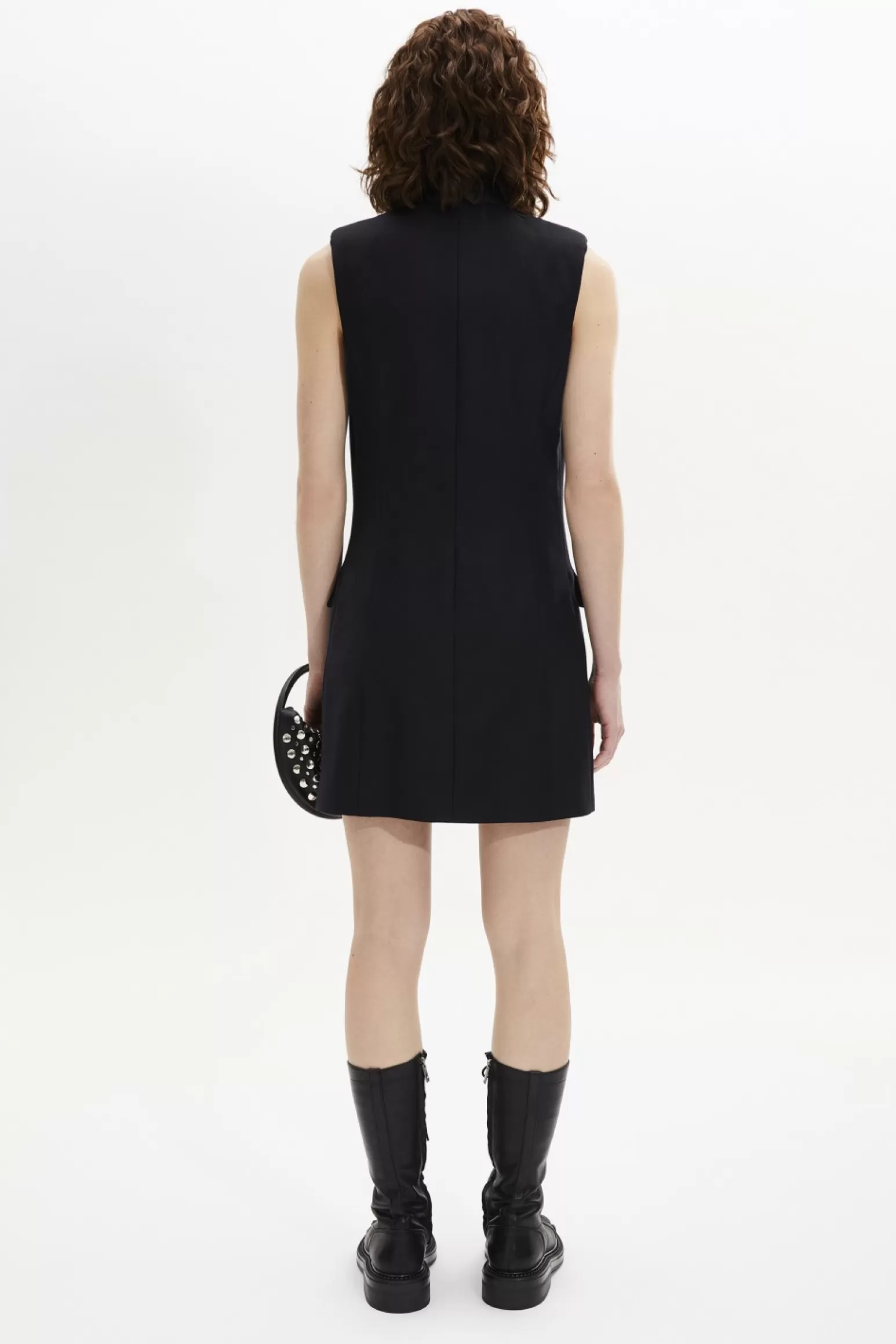 Women Sonia Rykiel Cool Wool Sleeveless Tailored Dress