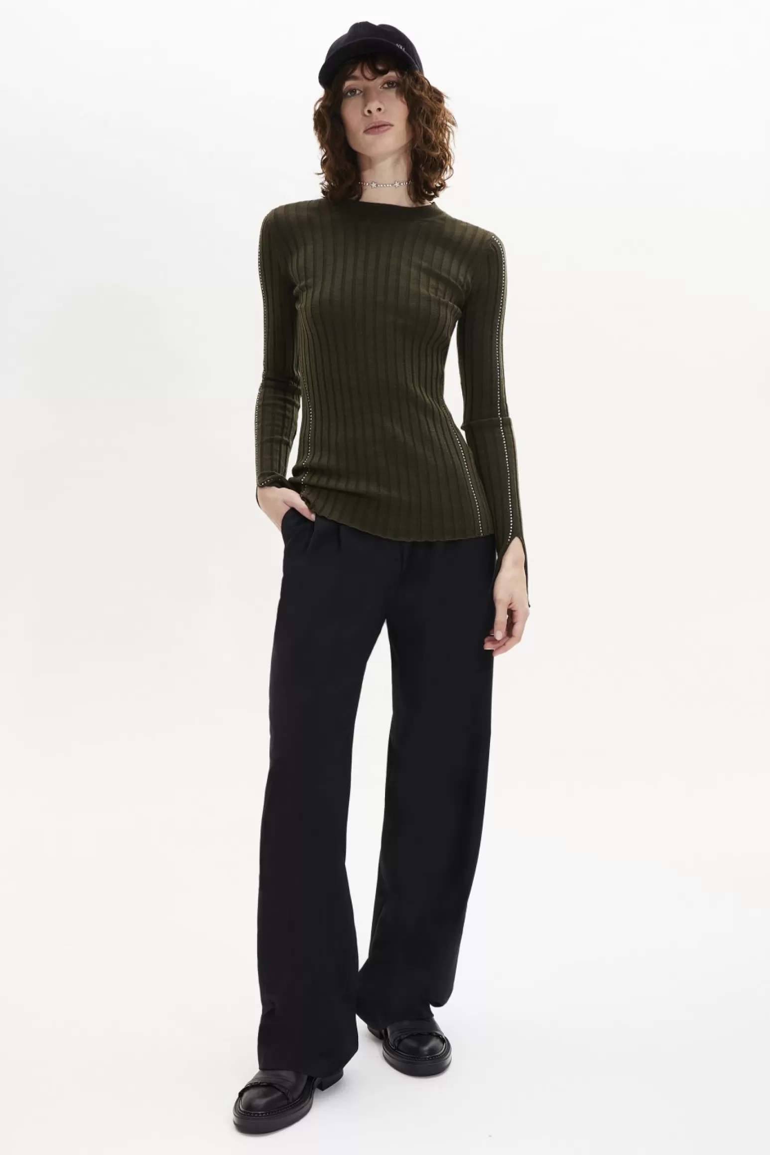 Women Sonia Rykiel Crew-Neck Jumper Long Slit Sleeves