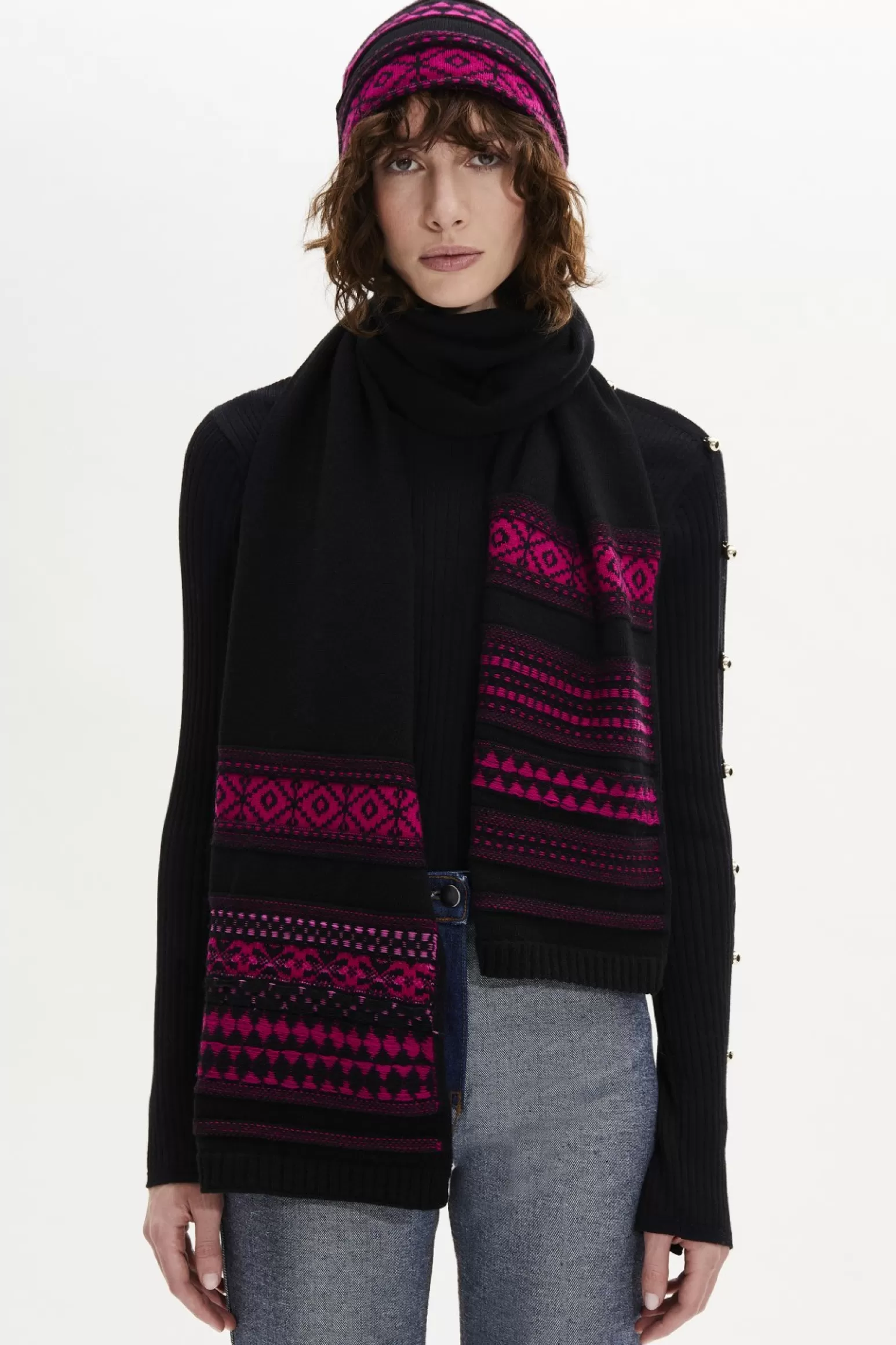 Women Sonia Rykiel Fair Isle Long Scarf