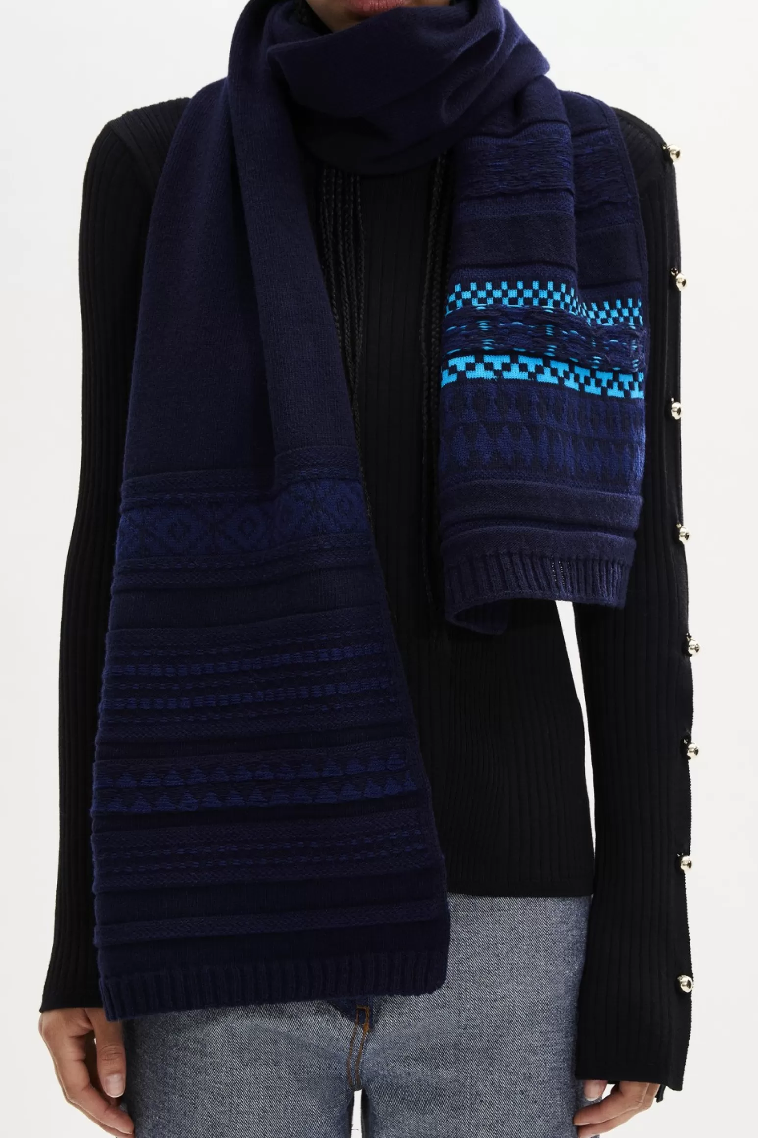 Women Sonia Rykiel Fair Isle Long Scarf