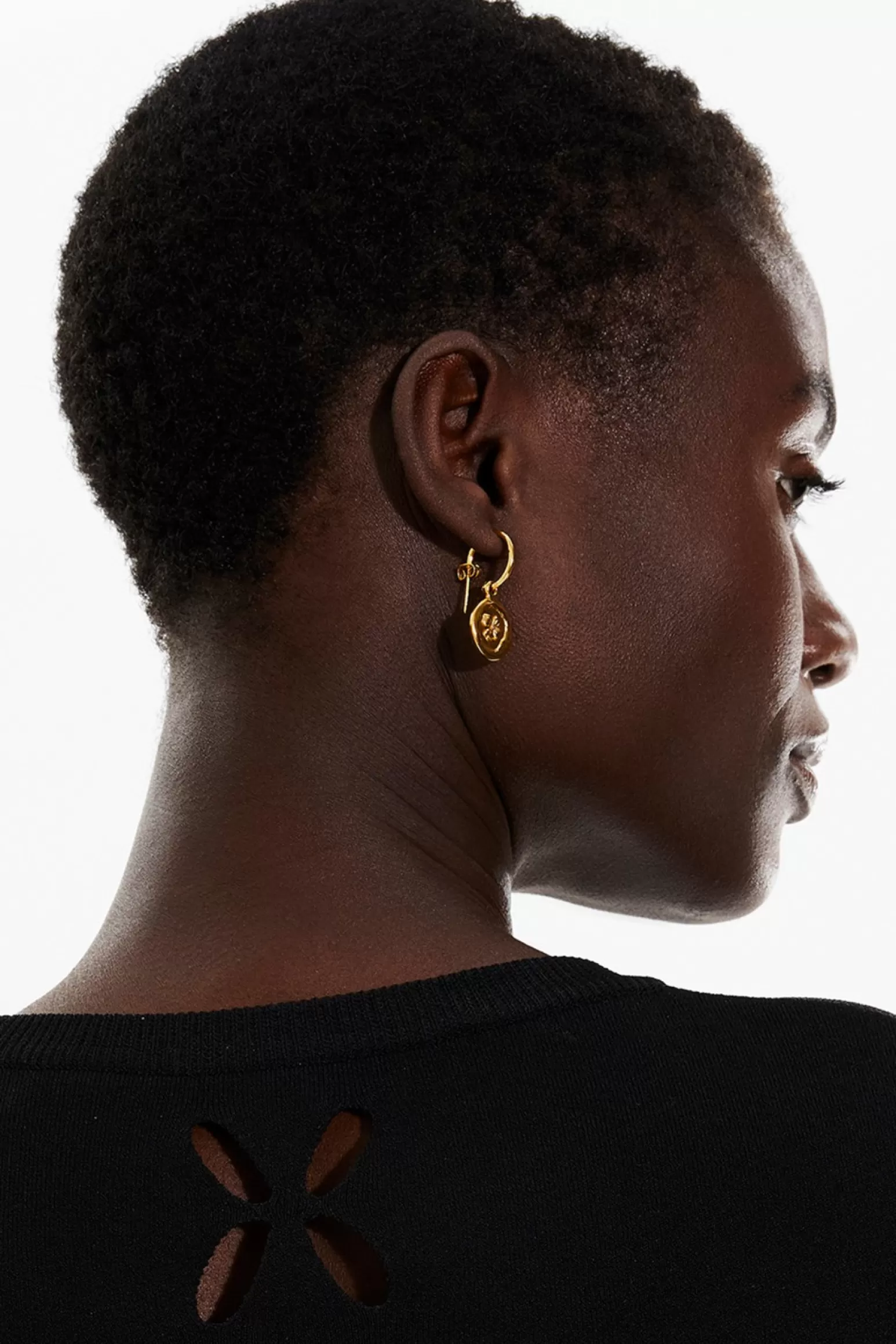 Women Sonia Rykiel Golden Medals Clover Earrings