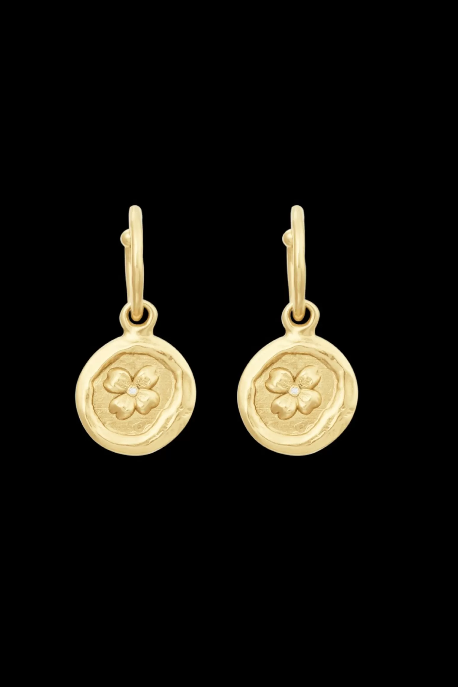 Women Sonia Rykiel Golden Medals Clover Earrings