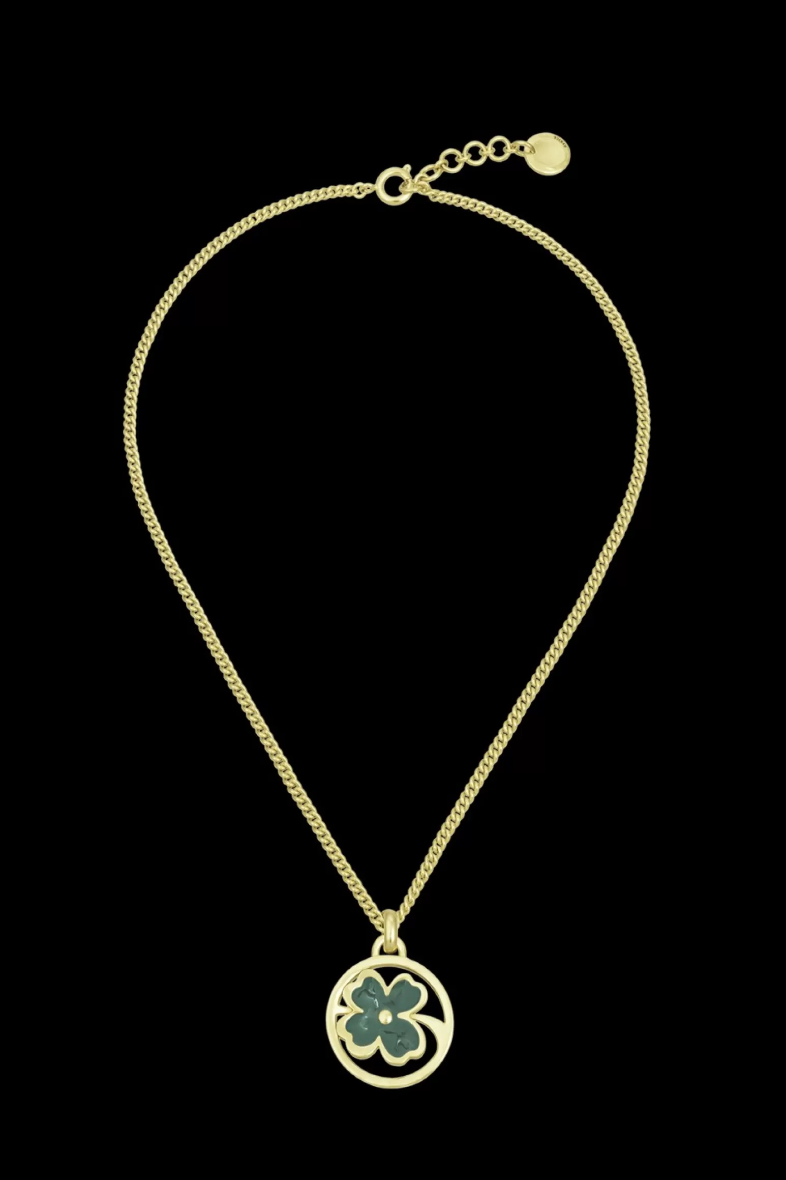 Women Sonia Rykiel Golden Medals Lucky Clover Necklace