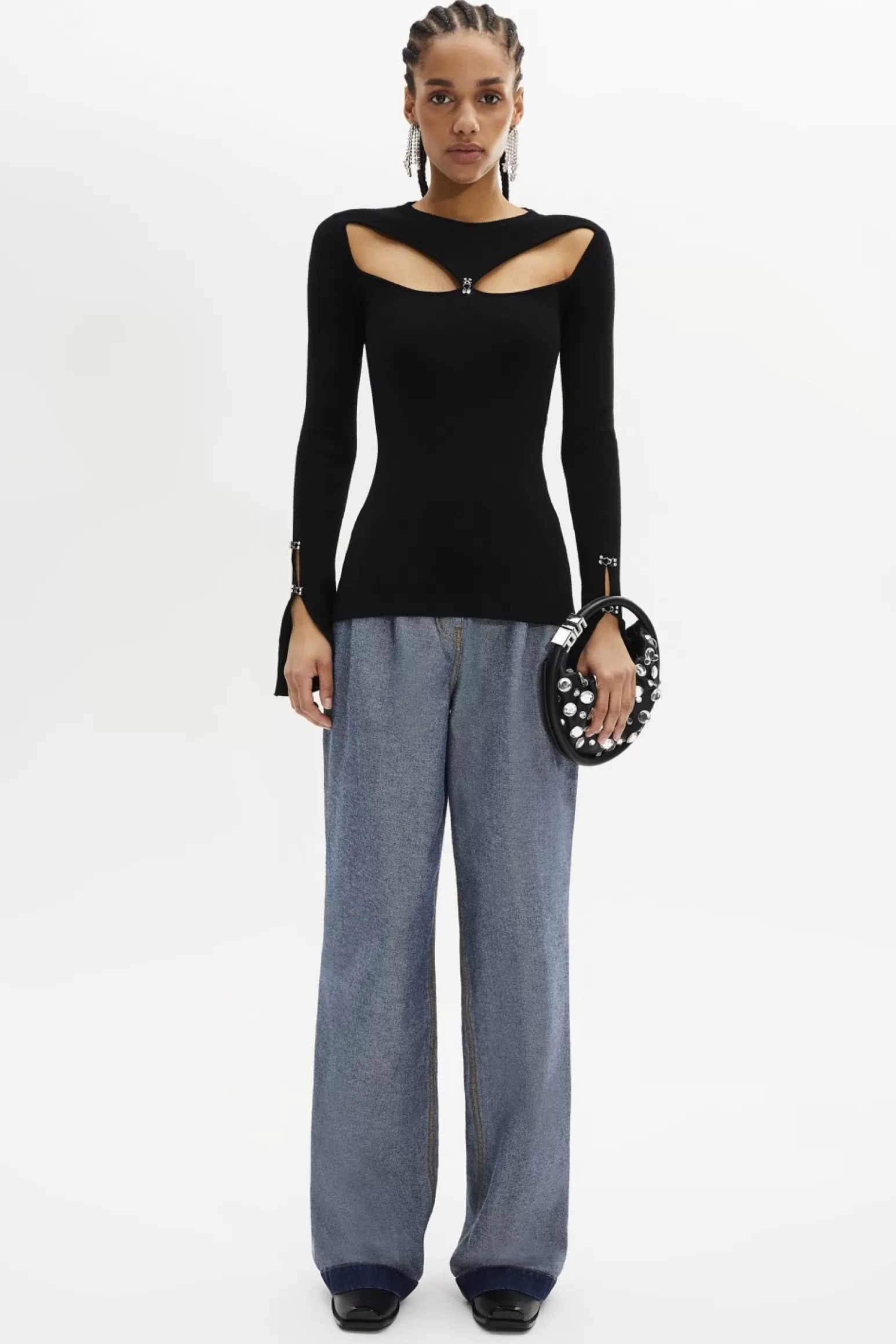 Women Sonia Rykiel Jumper With Rhinestone Fastenings