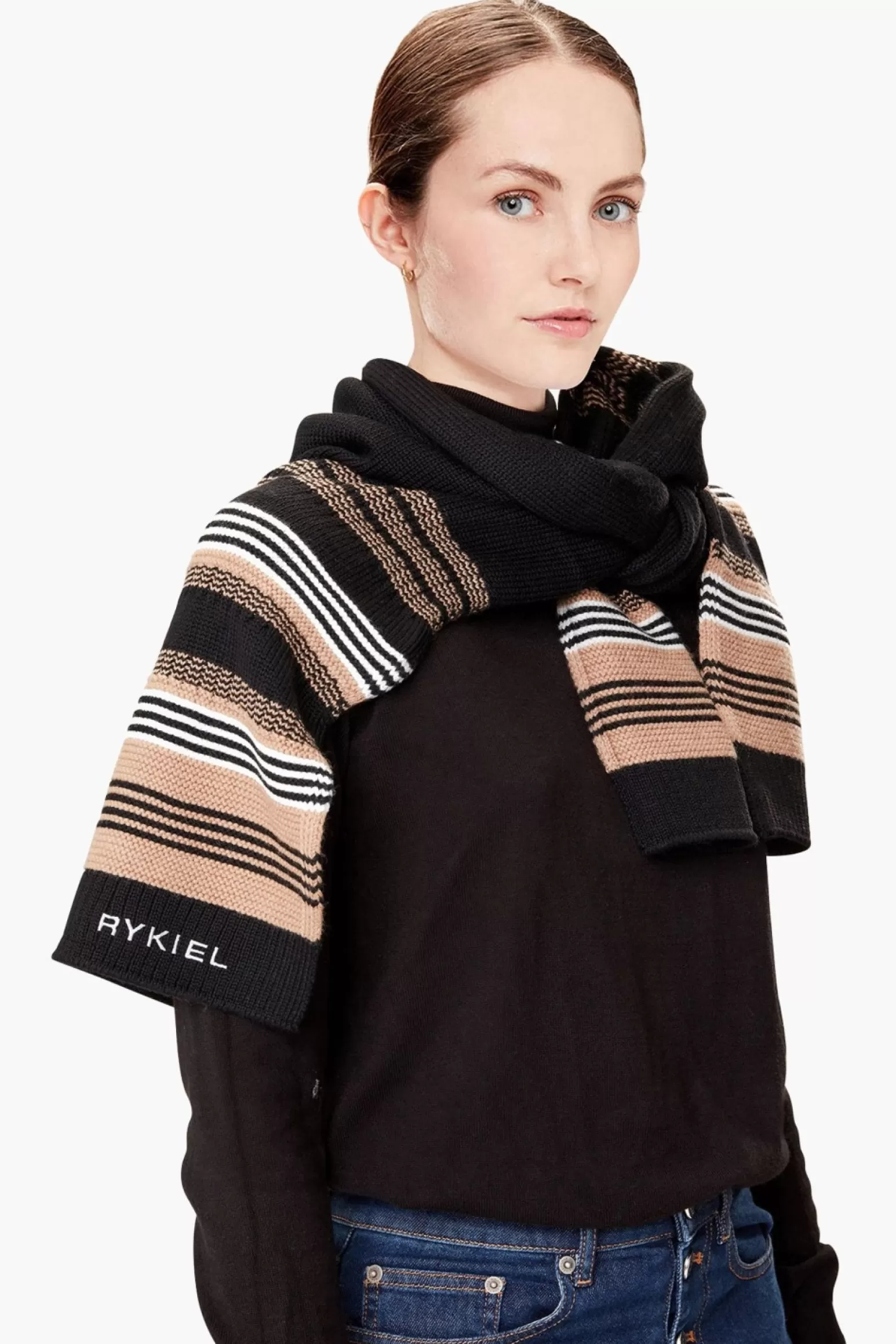 Women Sonia Rykiel Lapis Striped Demi-Pull