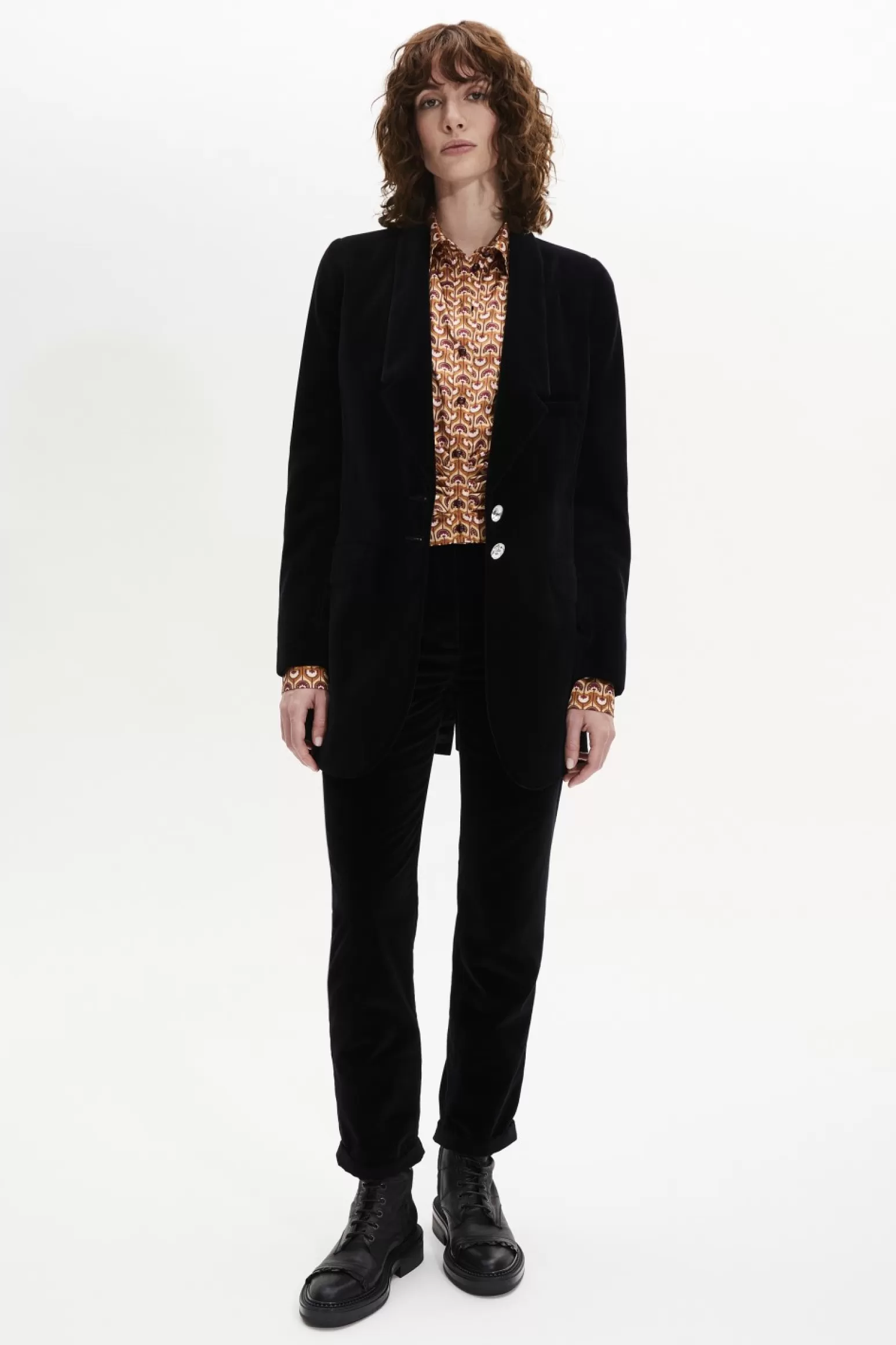 Women Sonia Rykiel Longline Velvet Jacket