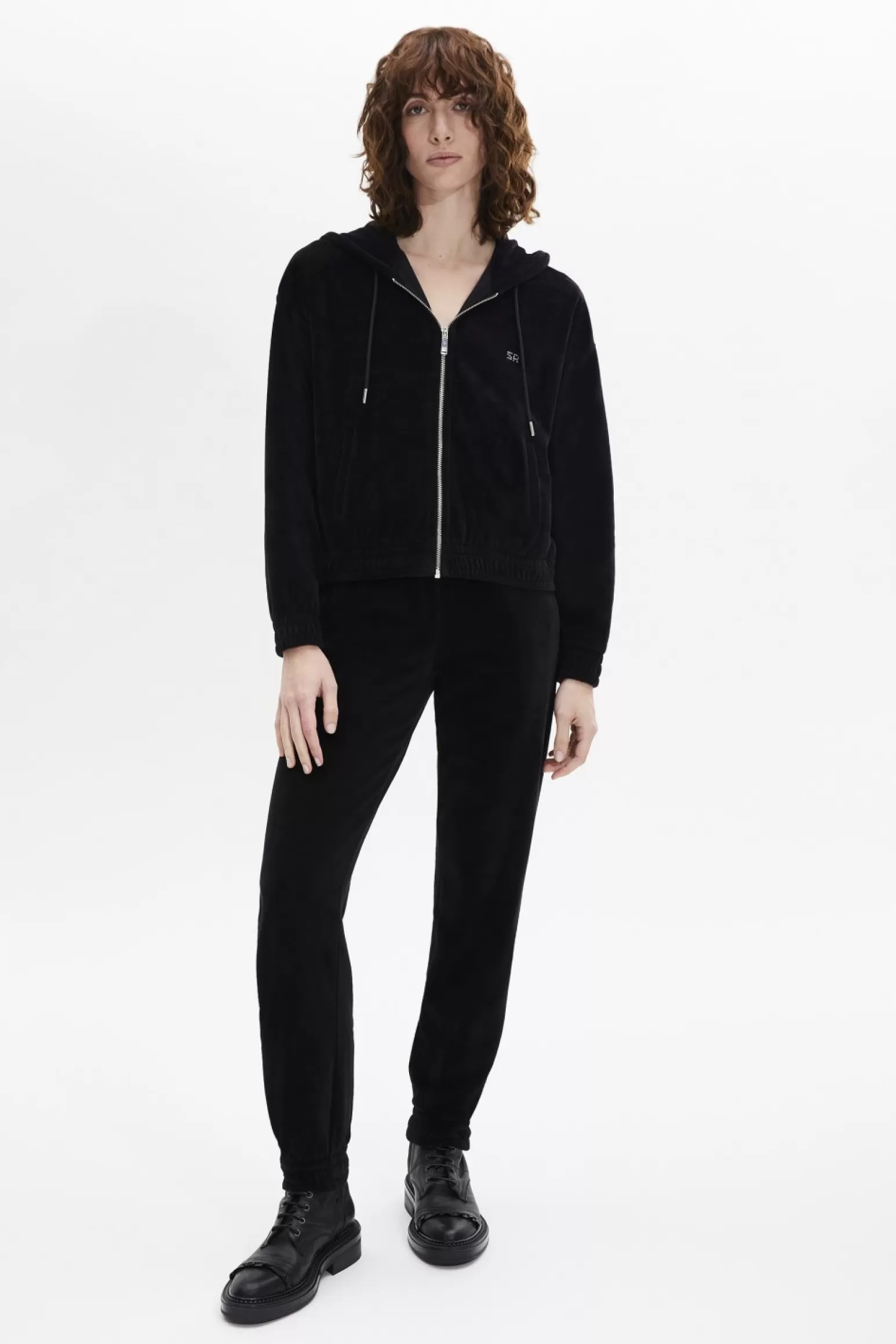 Women Sonia Rykiel Long-Sleeved Velvet Hoodie