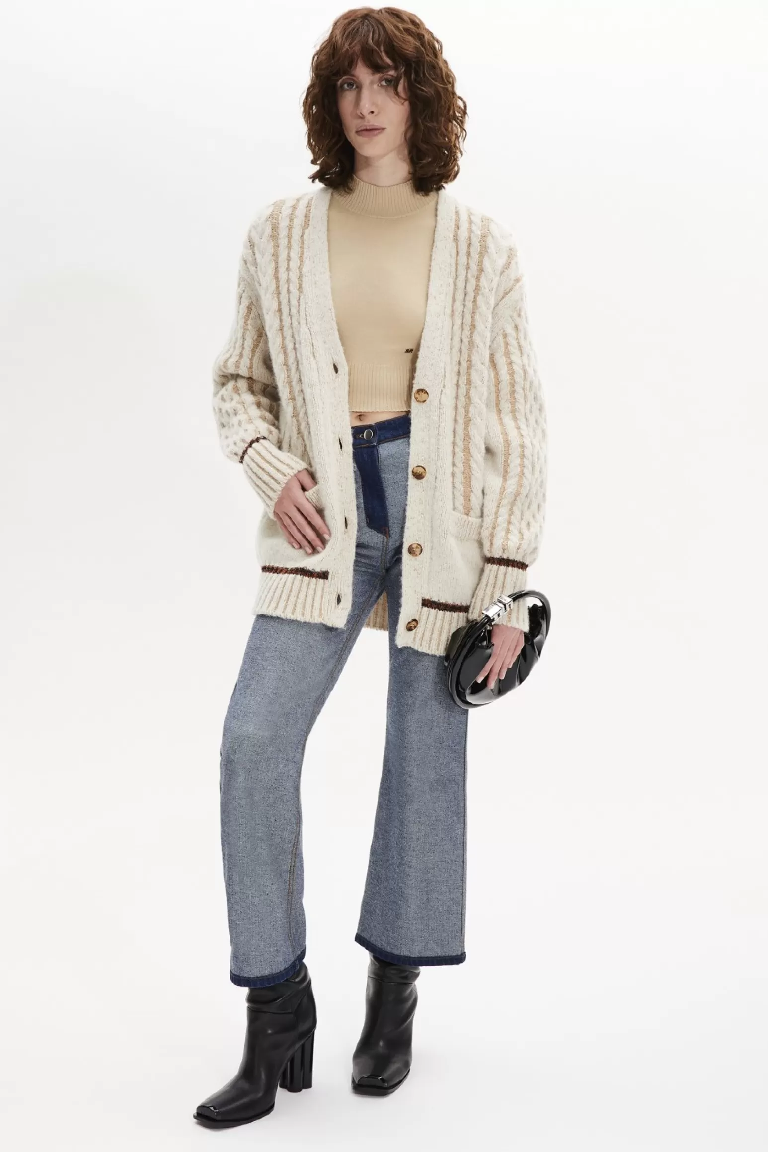 Women Sonia Rykiel Long-Sleeved V-Neck Cardigan