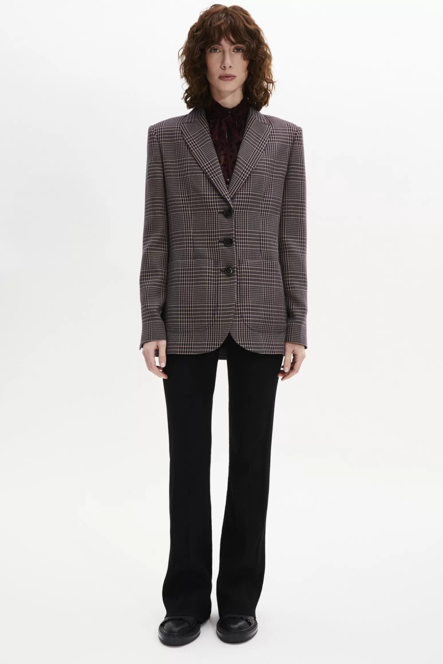 Women Sonia Rykiel Oversized Prince Of Wales Check Jacket