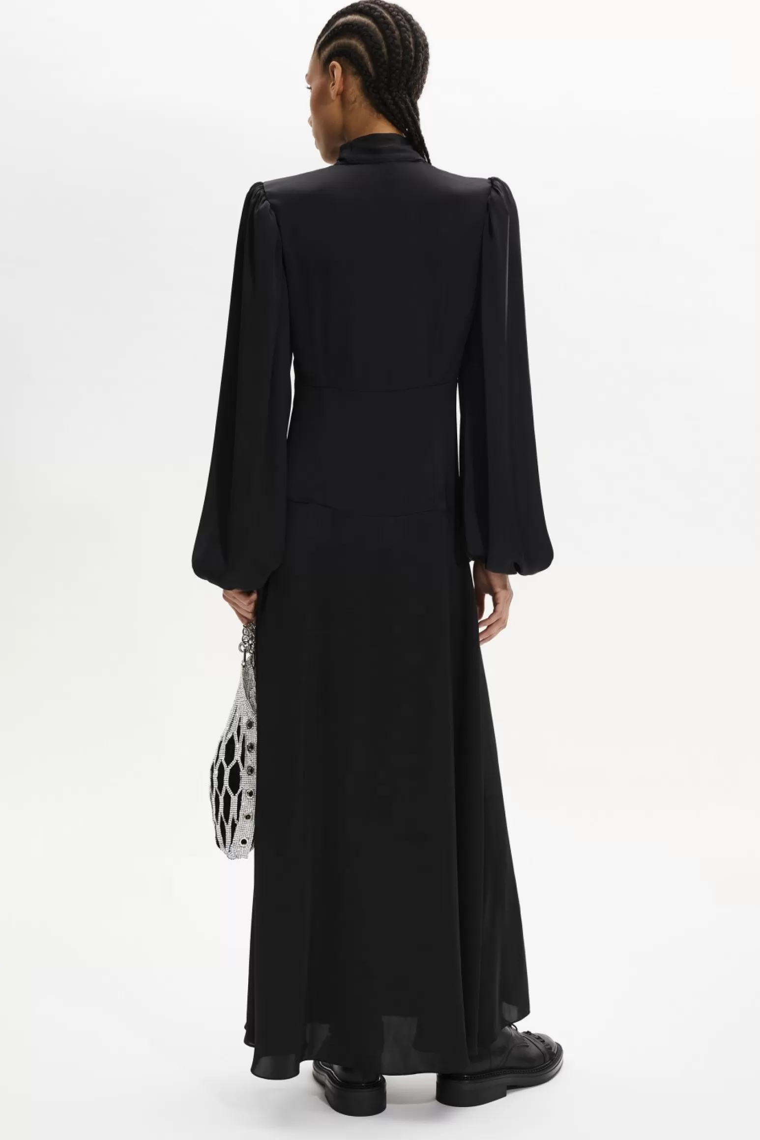 Women Sonia Rykiel Satin Pussybow Maxi Dress