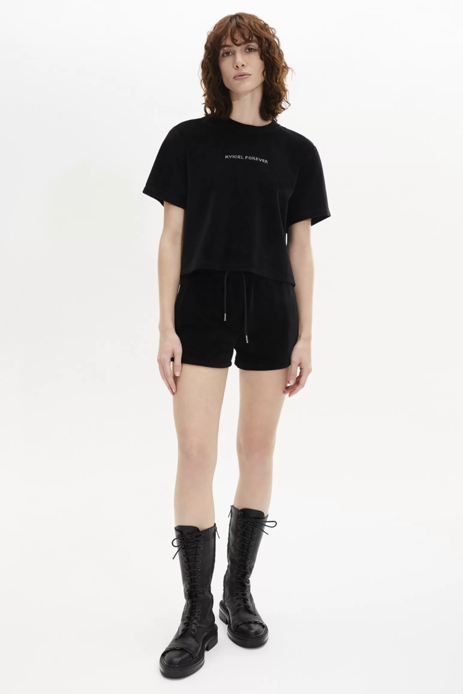 Women Sonia Rykiel Short-Sleeved Velvet T-Shirt