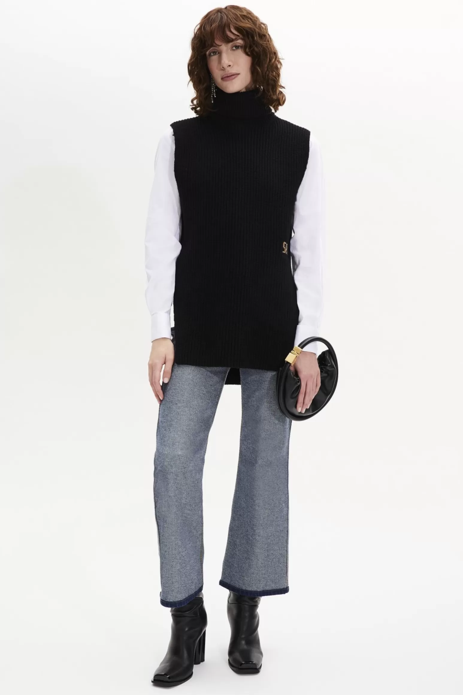 Women Sonia Rykiel Sleeveless Turtleneck Jumper With Side Slits