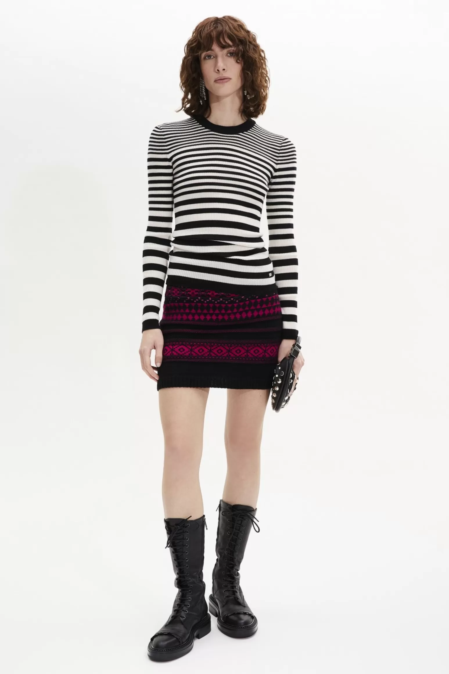 Women Sonia Rykiel Striped Long-Sleeved Crew Neck Sweater