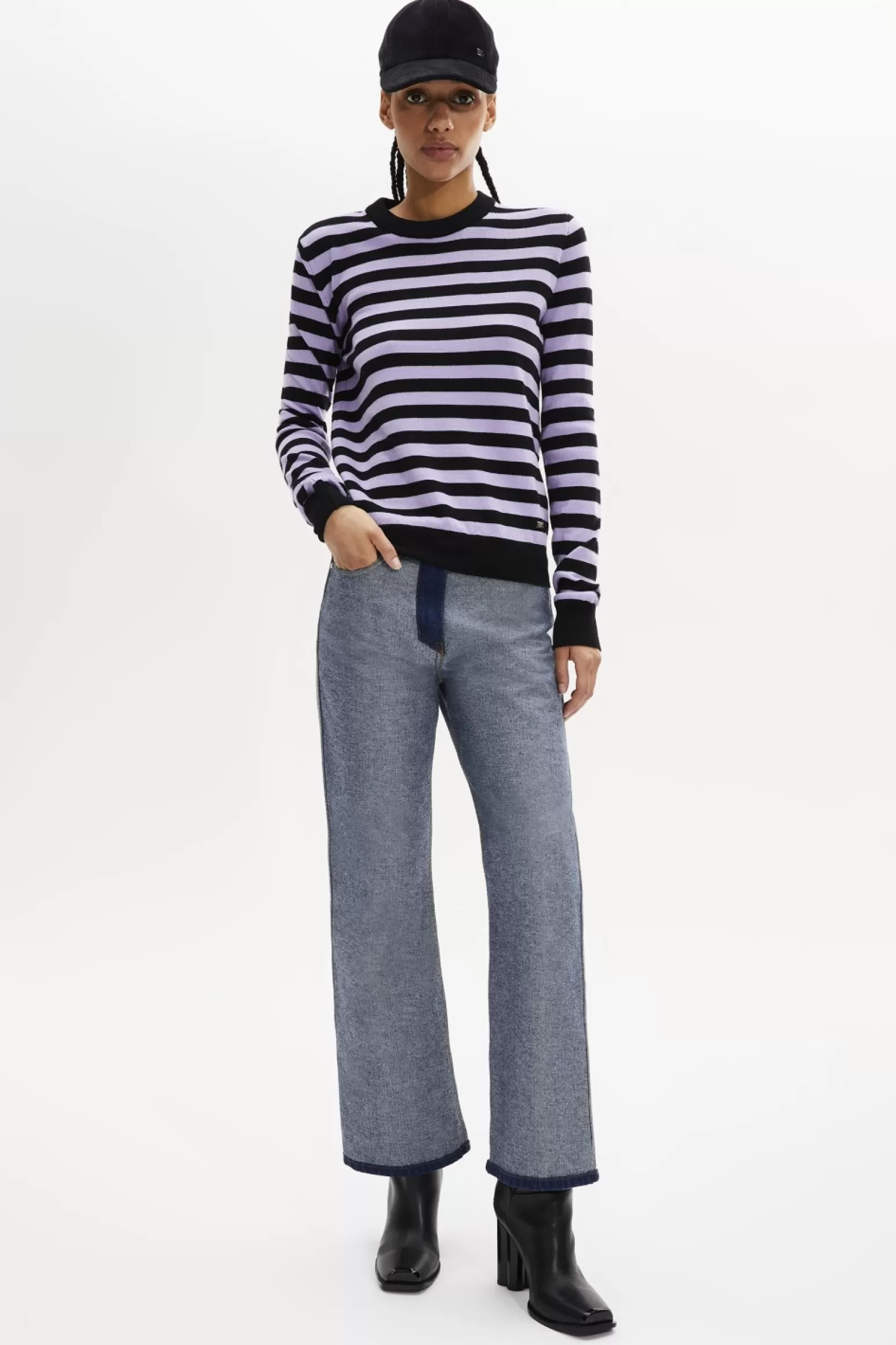 Women Sonia Rykiel Striped Long-Sleeved Crew Neck Sweater