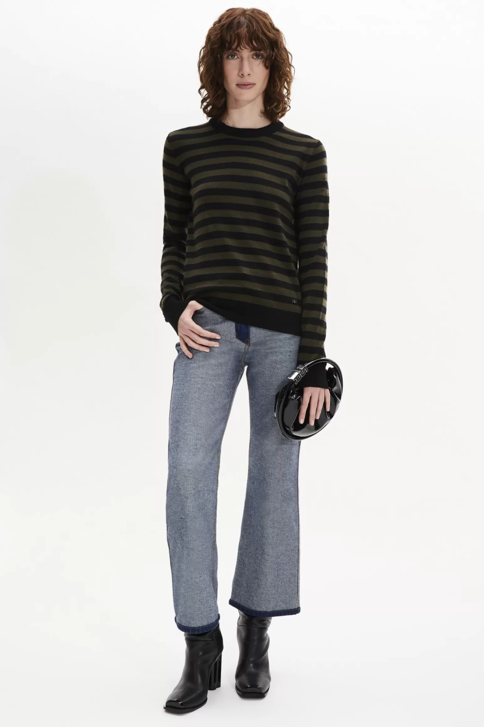 Women Sonia Rykiel Striped Long-Sleeved Crew Neck Sweater