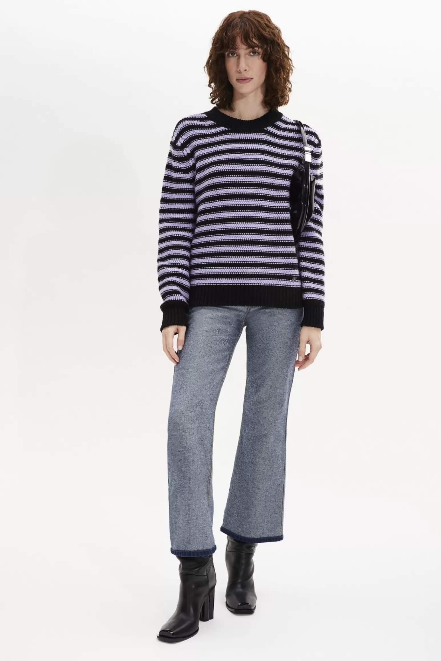 Women Sonia Rykiel Striped Long-Sleeved Crew Neck Sweater