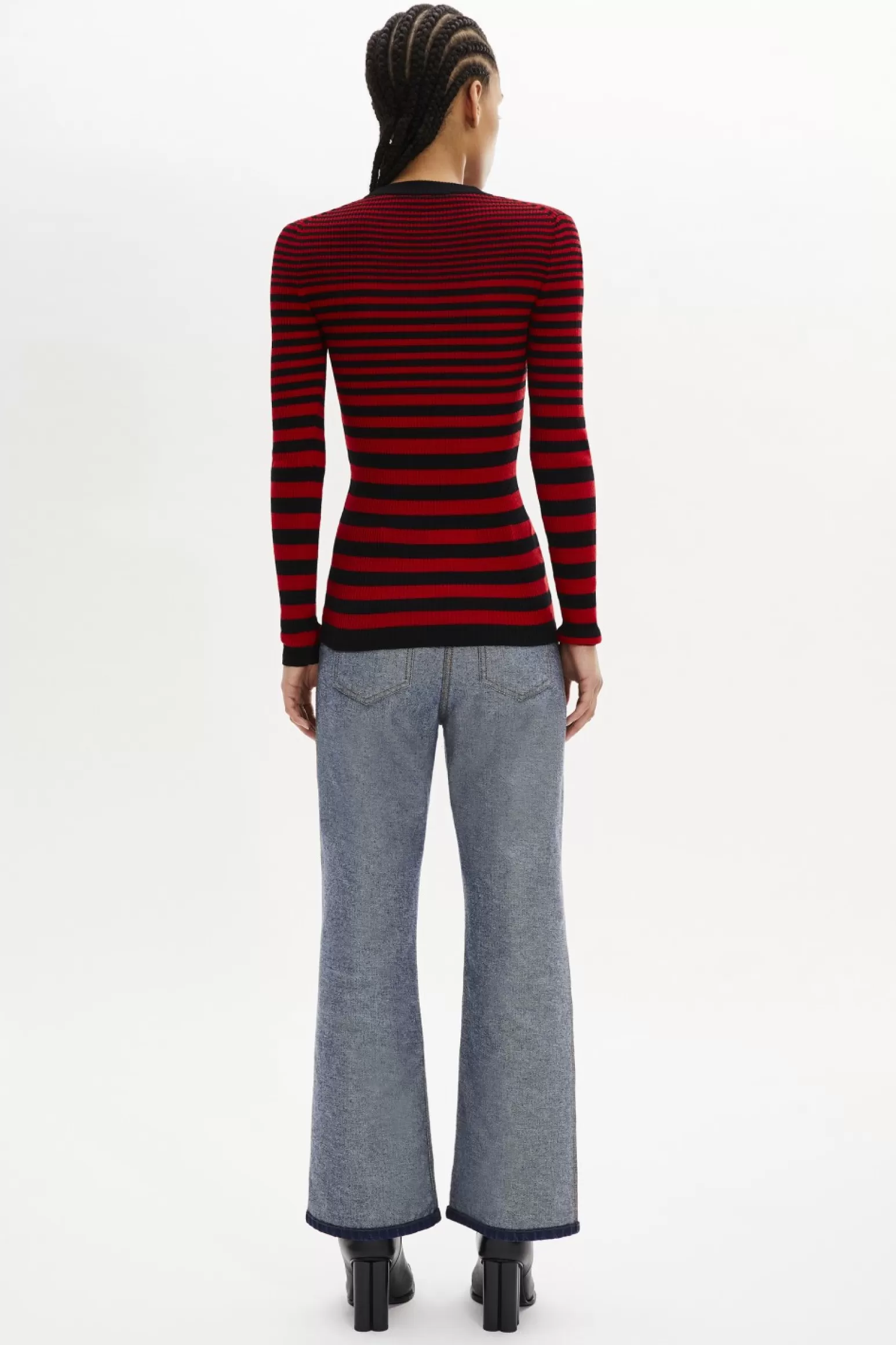 Women Sonia Rykiel Striped Long-Sleeved Crew Neck Sweater