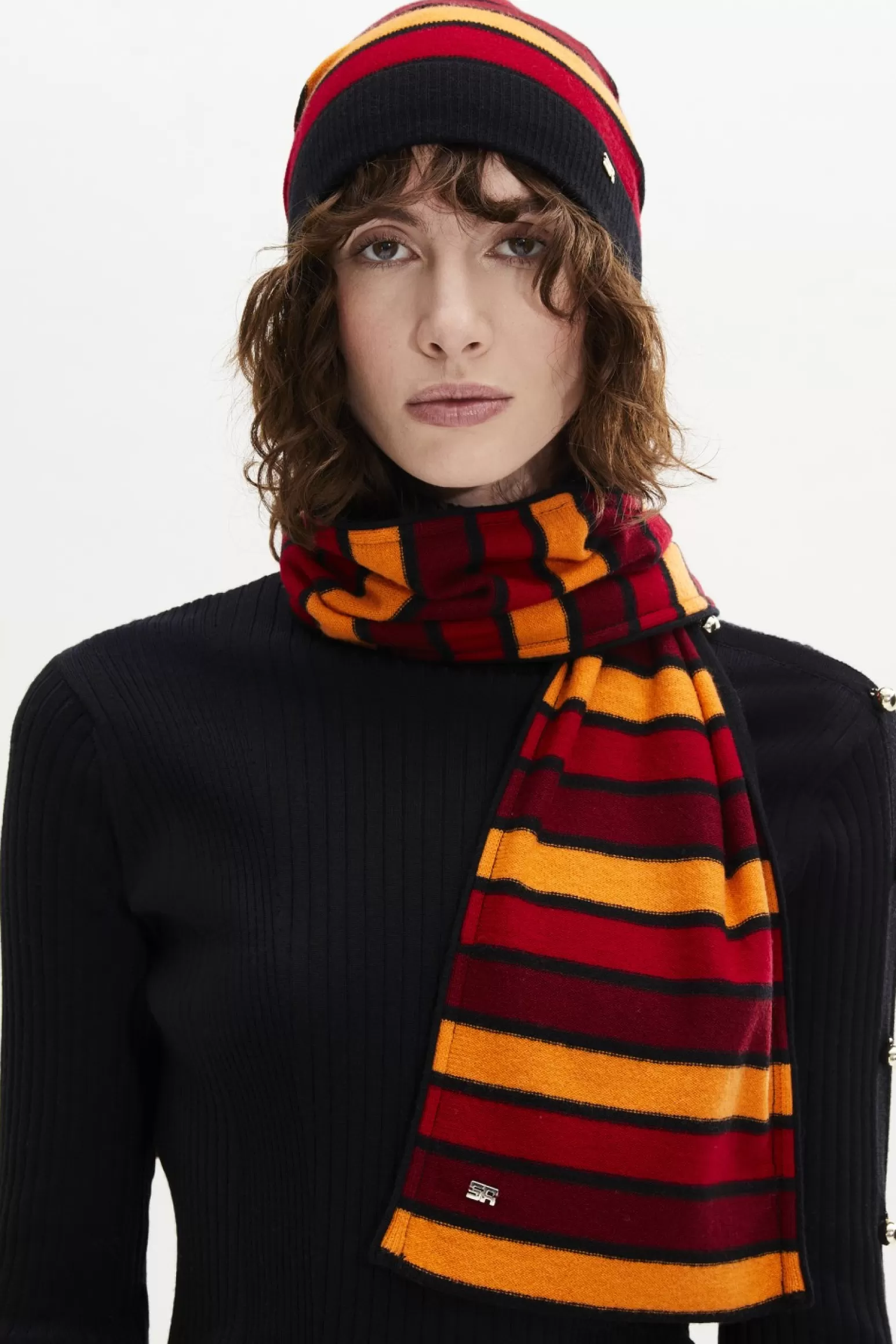 Women Sonia Rykiel Wool And Cashmere Striped Scarf