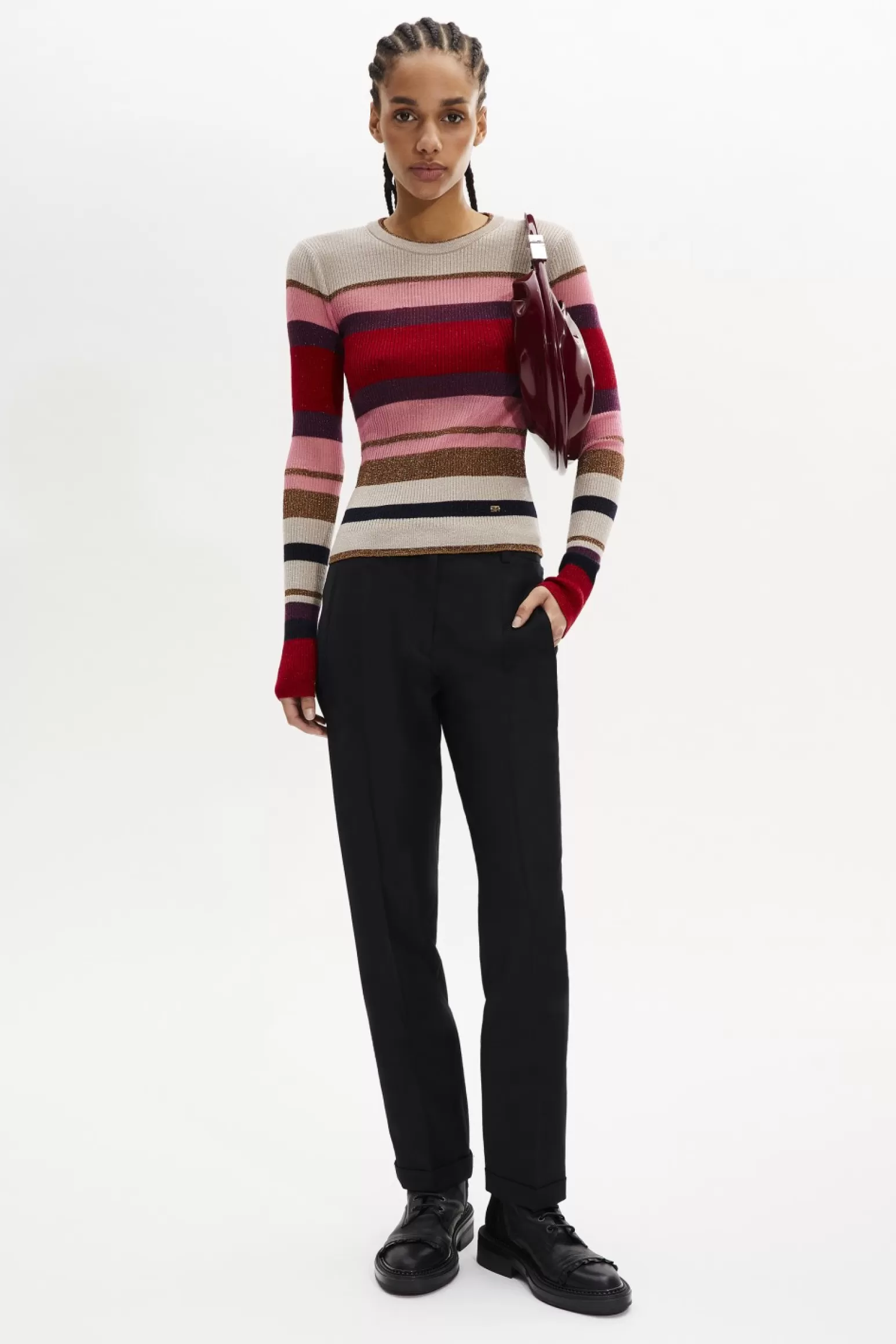 Women Sonia Rykiel Wool And Lurex Striped Jumper